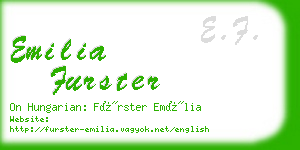 emilia furster business card